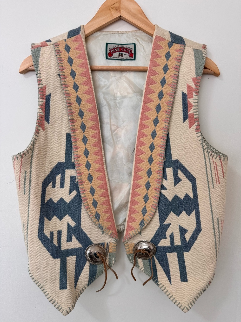 Vintage 1990s Pine Cove Authentic Dry Goods by Sharon Young vest